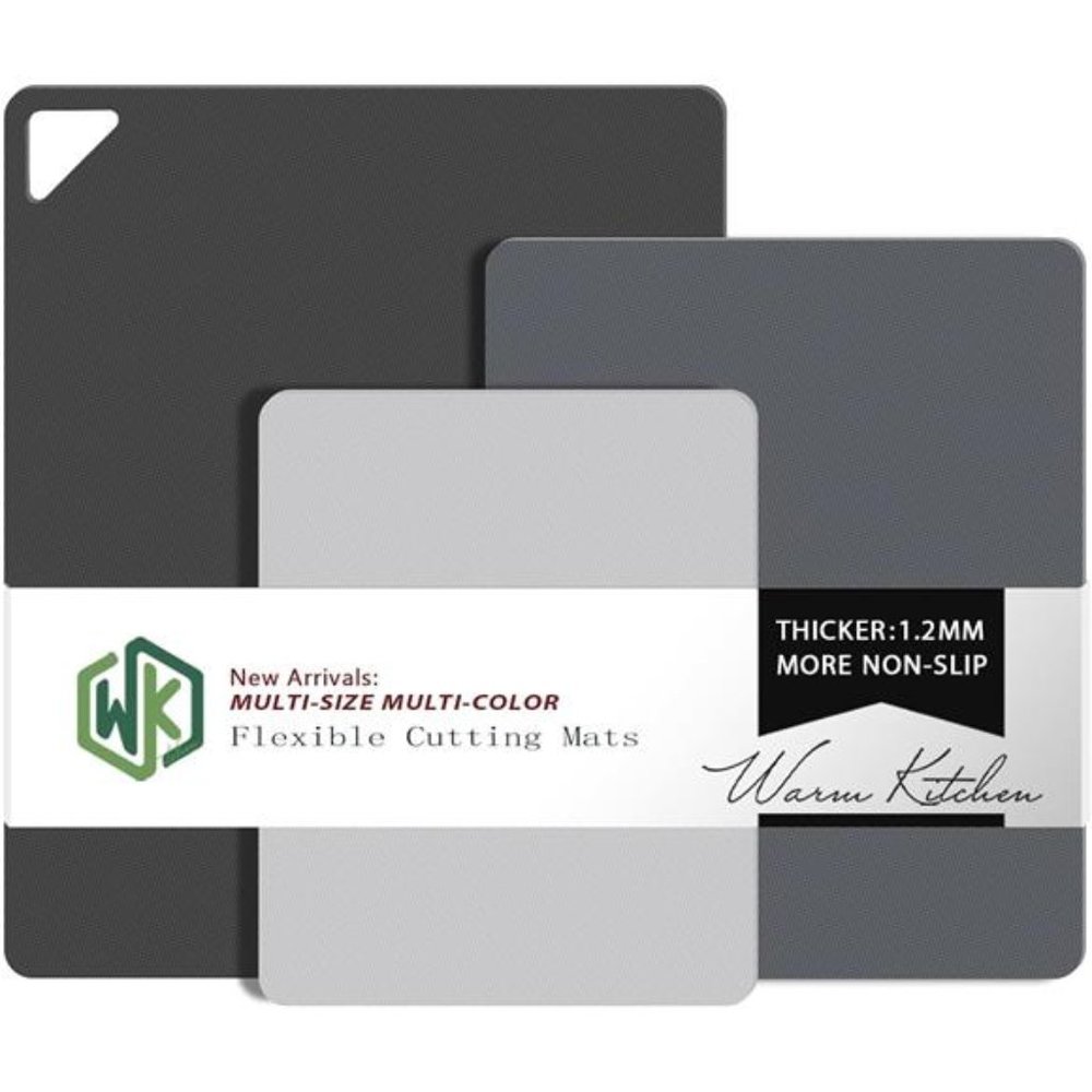 Plastic Cutting Boards for Kitchen, WK Flexible Non Slip Cutting Mat